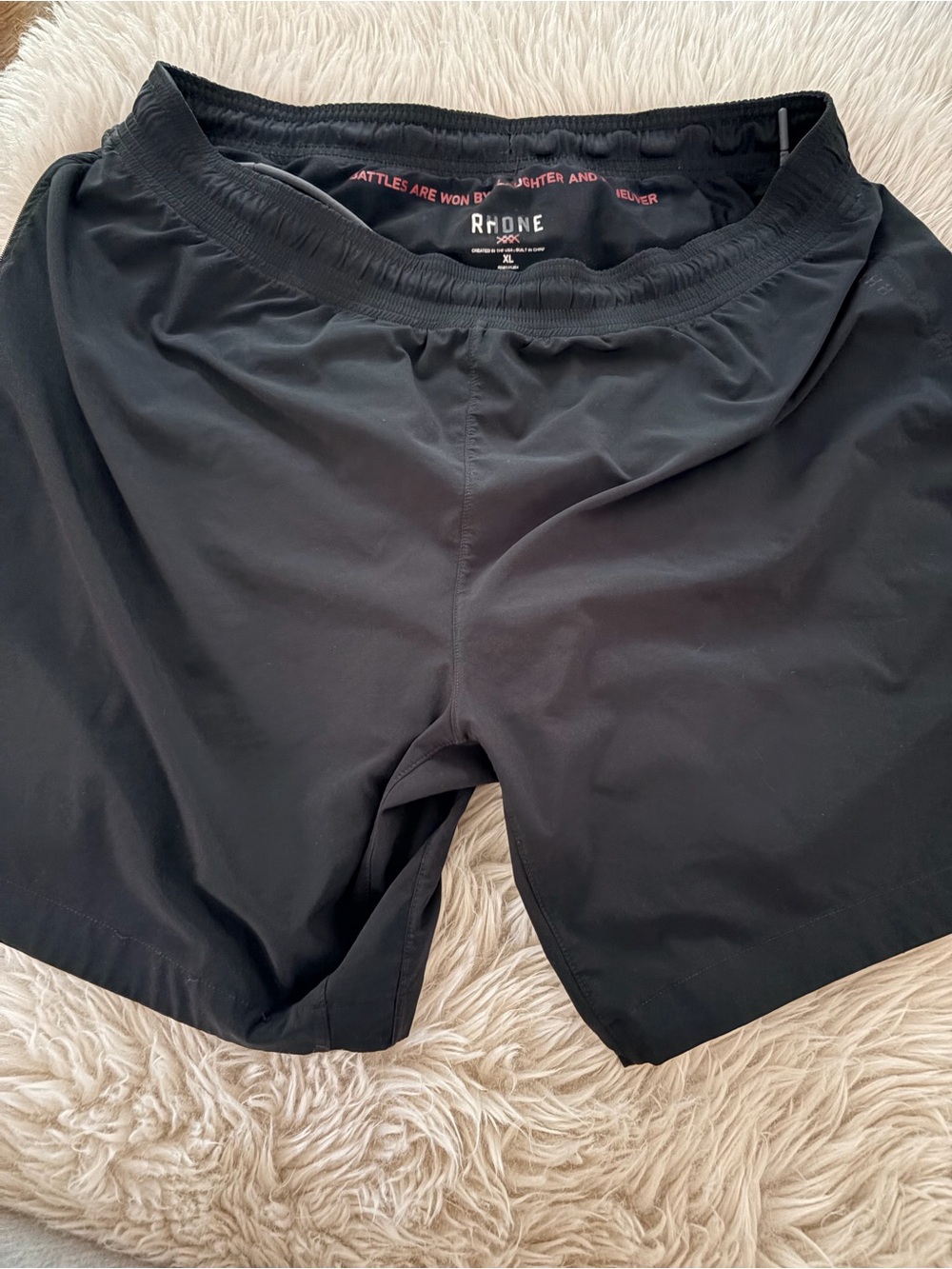 RHONE Black Athletic Performance Shorts, very good condition XL